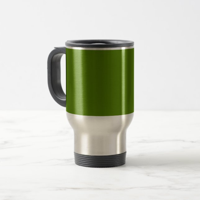Avocado (solid colour) travel mug (Front Left)