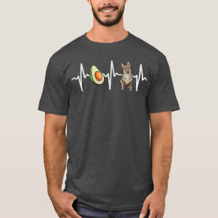 Avocado Swedish Vallhund Heartbeat Dog Lover  T-Shirt