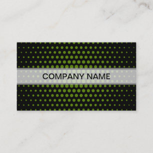 Avocado Techno Dots Modern Black Business Card