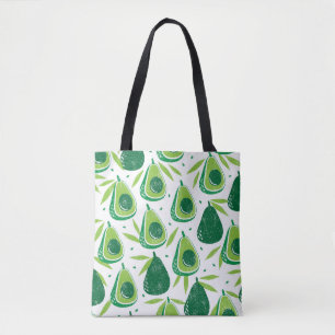Avocado, textured stamp, seamless pattern. tote bag
