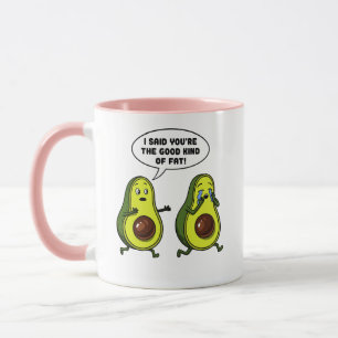 Avocado The Good Kind Of Fat Funny Vegan Joke Mug