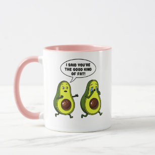 Avocado The Good Kind Of Fat Funny Vegan Joke Mug
