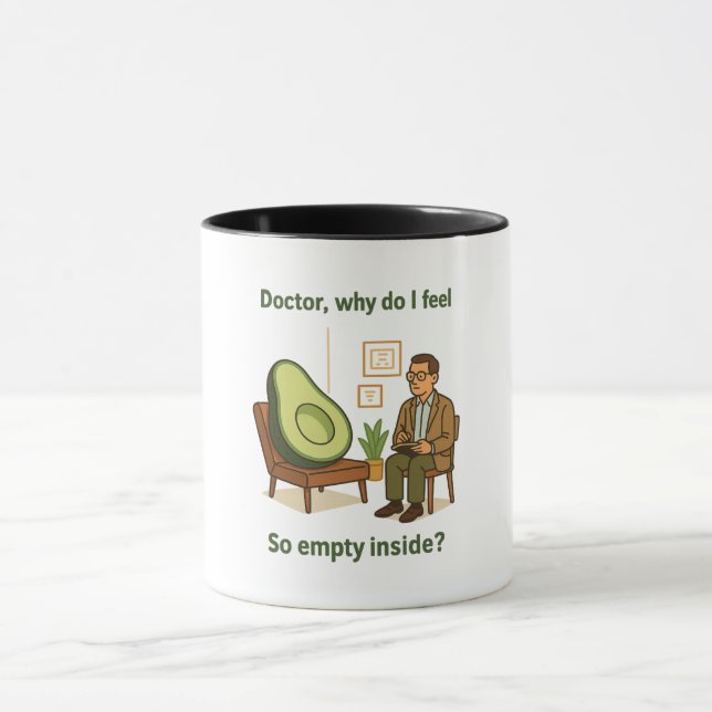Avocado Therapy Why Am I Empty Inside Mug (Center)