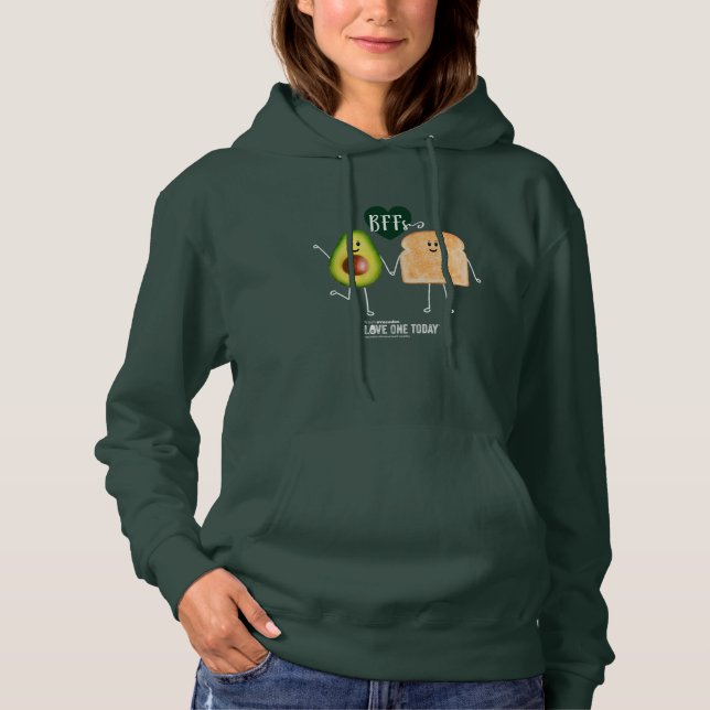 Avocado Toast Basic Hooded Sweatshirt (Front)