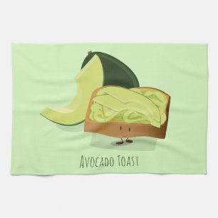 Avocado Toast cartoon Kitchen Towel