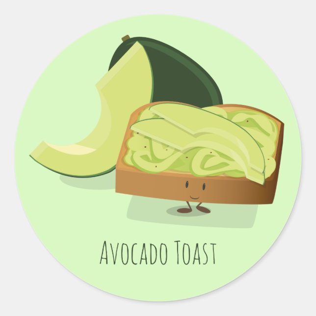 Avocado Toast cartoon | Sticker (Front)