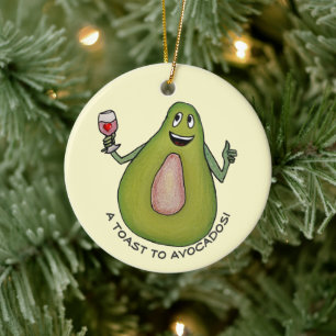 Avocado Toast Ceramic Tree Decoration