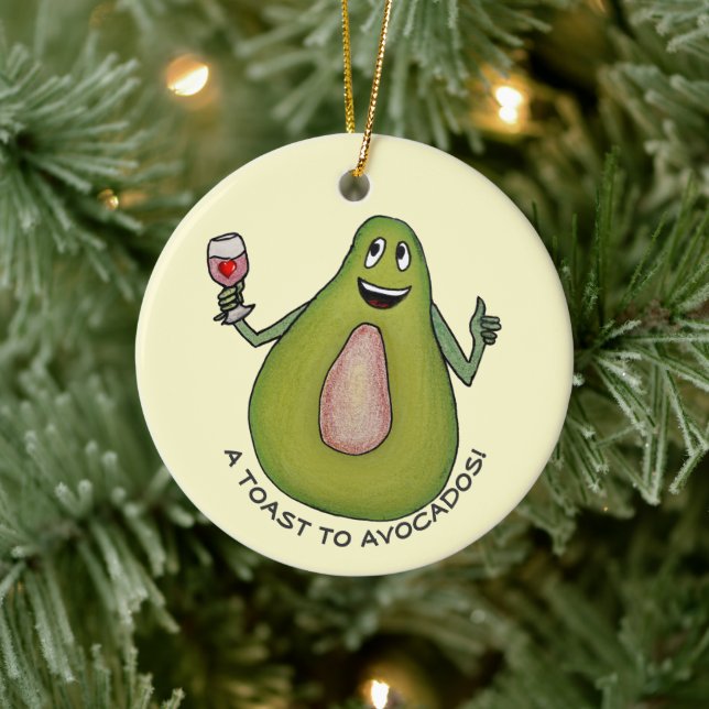 Avocado Toast Ceramic Tree Decoration (Tree)