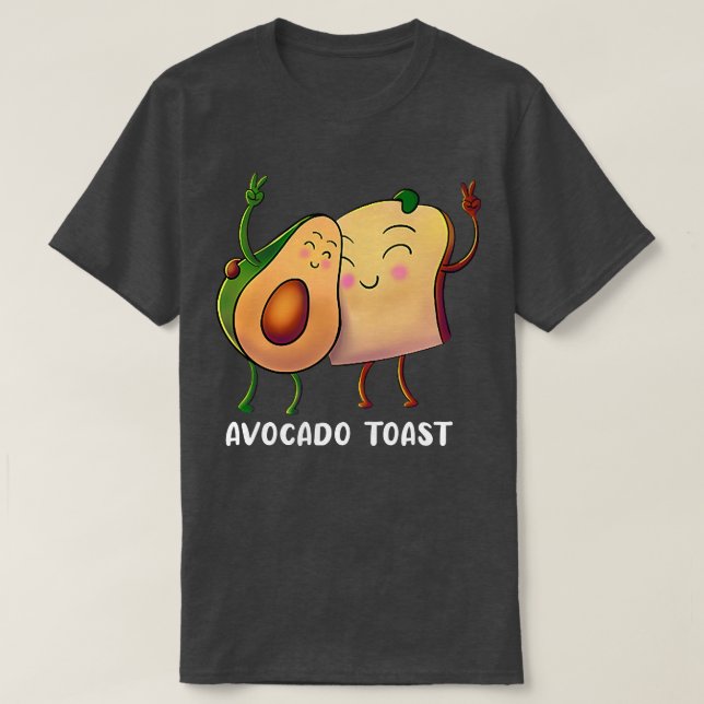 Avocado Toast  Fruit Alligator Pear Bread Vegan Ve T-Shirt (Design Front)