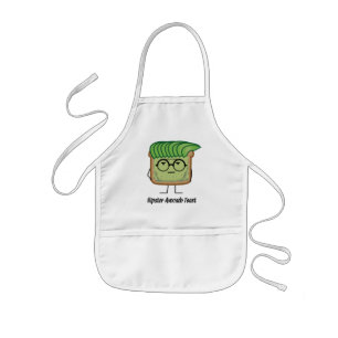 Avocado Toast Hipster glasses greaser hair Kids Apron