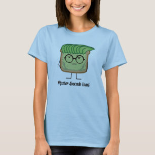 Avocado Toast Hipster glasses greaser hair T-Shirt