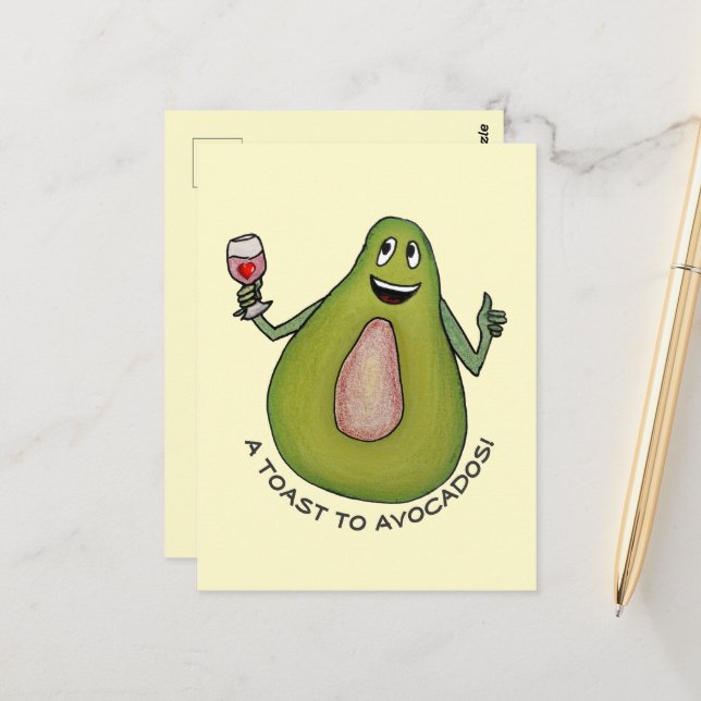Avocado Toast Postcard (Front/Back In Situ)