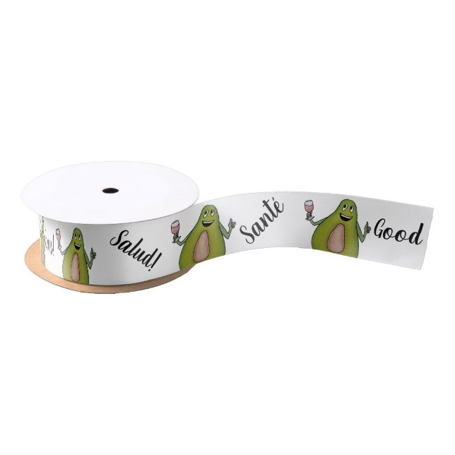Avocado Toast Satin Ribbon (Spool)