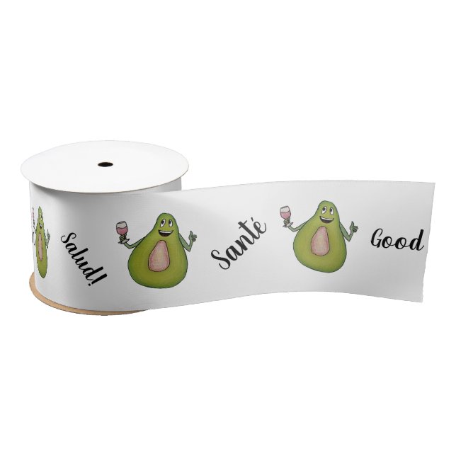 Avocado Toast Satin Ribbon (Spool)