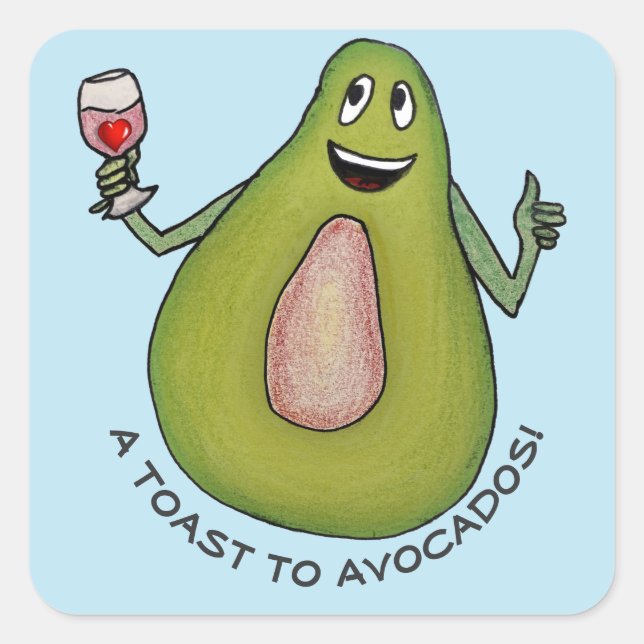 Avocado Toast Square Sticker (Front)