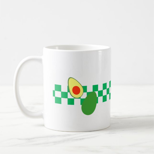 Avocado Toast Vintage Fun Retro Vibes  Coffee Mug (Left)
