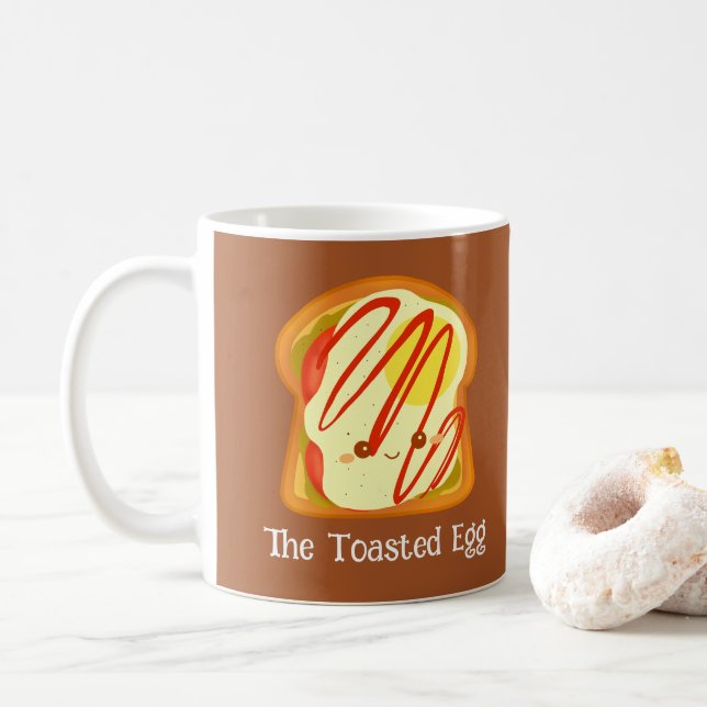 Avocado Toast With Egg And Tomato Coffee Mug (With Donut)