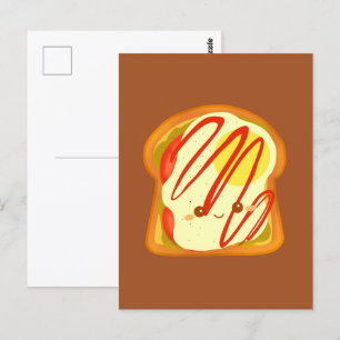 Avocado Toast With Egg And Tomato Postcard