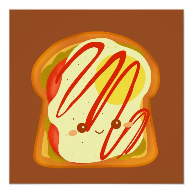 Avocado Toast With Egg And Tomato Poster (Front)