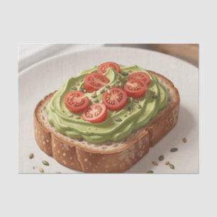 Avocado Tomato Toast Fresh Breakfast Art Tissue Paper