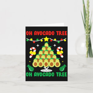 Avocado Tree Funny Food Vegan Christmas Gift  Card