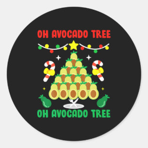 Avocado Tree Funny Food Vegan Christmas Gift Classic Round Sticker