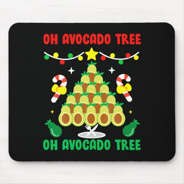 Avocado Tree Funny Food Vegan Christmas Gift  Mouse Pad (Front)