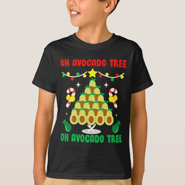 Avocado Tree Funny Food Vegan Christmas Gift  T-Shirt (Front)
