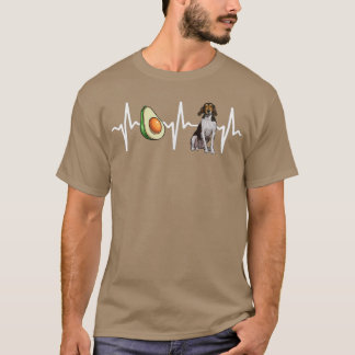 Avocado Treeing Walker Coonhound Heartbeat Dog Lov T-Shirt