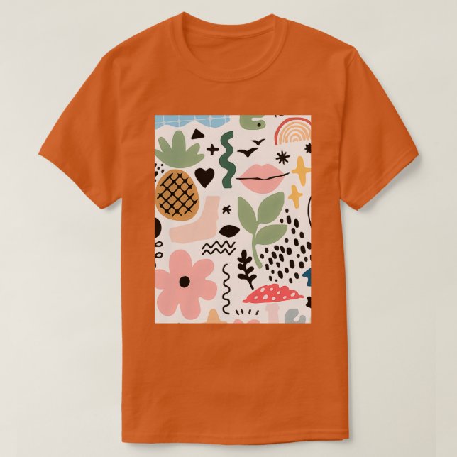 Avocado Tropical Delicious Flowers Plants T-Shirt (Design Front)