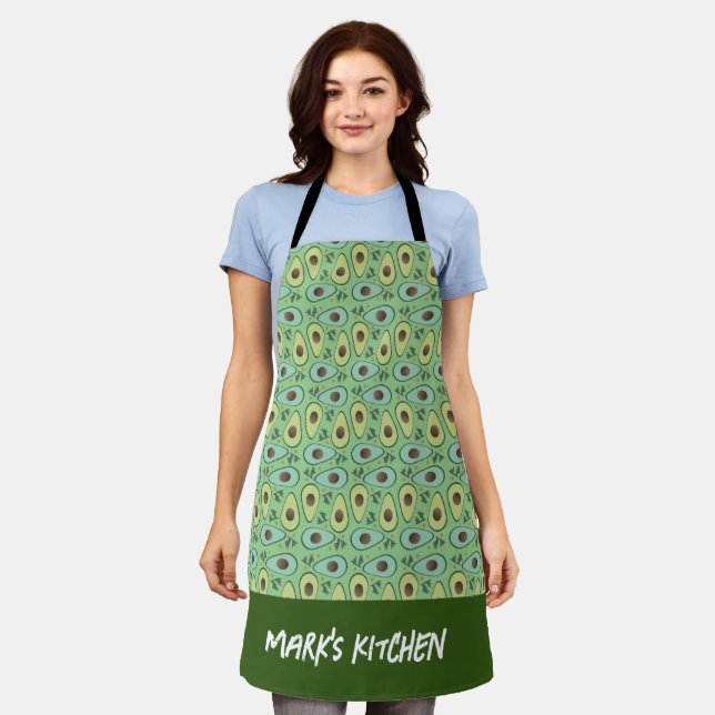 Avocado Vegetable Fruit Chef Kitchen Apron (Worn)