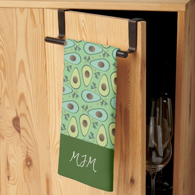 Avocado Vegetable Fruit Chef Kitchen Tea Towel (Thirds Fold)