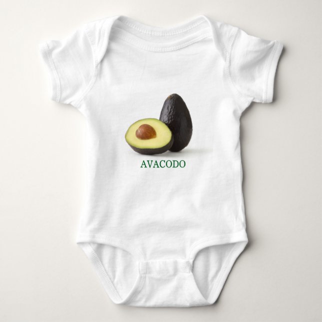 "Avocado Vibes" Baby Bodysuit (Front)