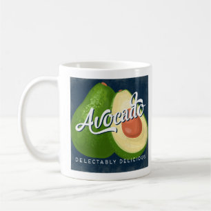 Avocado Vintage Fruit Label Retro Coffee Mug