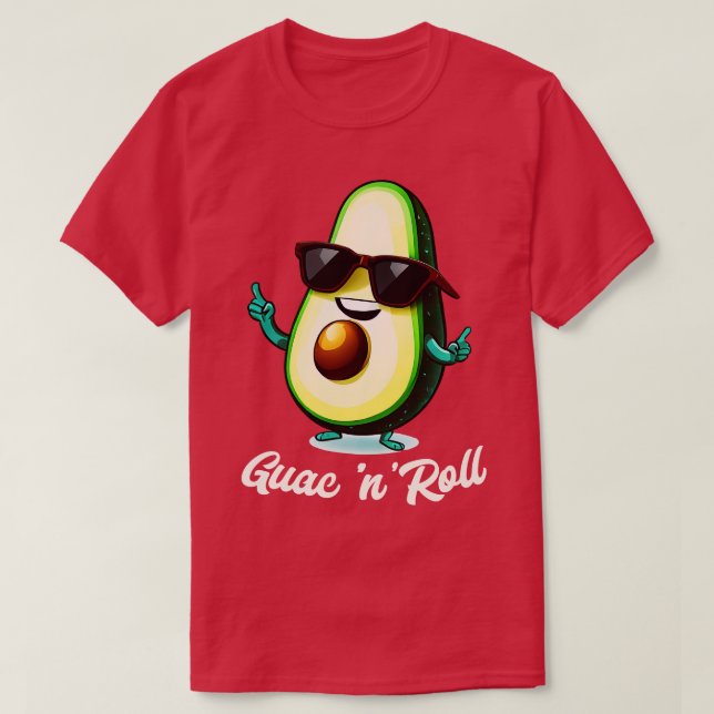 avocado wearing sunglasses funny T-Shirt (Design Front)