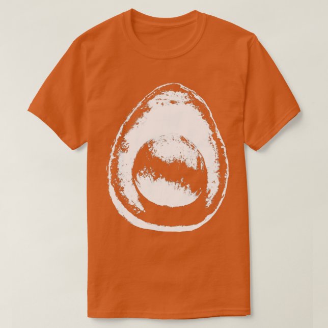 avocado white on black T-Shirt (Design Front)