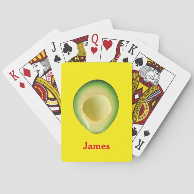 Avocado Yellow Red 4James (Name) Playing Cards (Back)