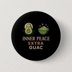 Avocado Yoga Funny Namaste Pun Plant-sed Fitness S 6 Cm Round Badge