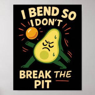 Avocado Yoga Funny Namaste Pun Plant-sed Fitness S Poster