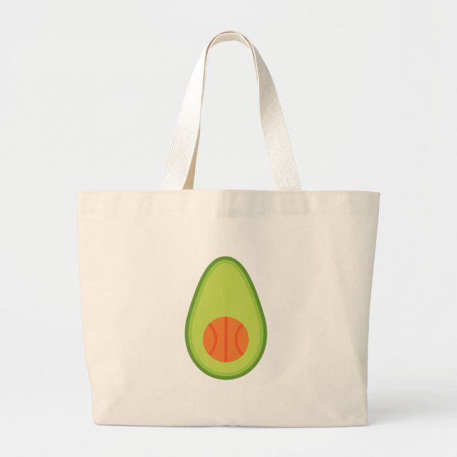 Avocadoball Large Tote Bag (Front)