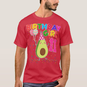 Avocados 11th Birthday Girl 11 Years Old Avocados T-Shirt