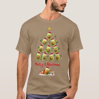 Avocados Fruit Lover Matching Santa Avocado Christ T-Shirt