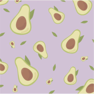Avocados fun retro pattern green & violet