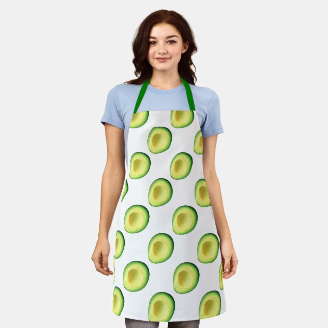 Avocados Green Fiesta All-Over Print Apron (Worn)