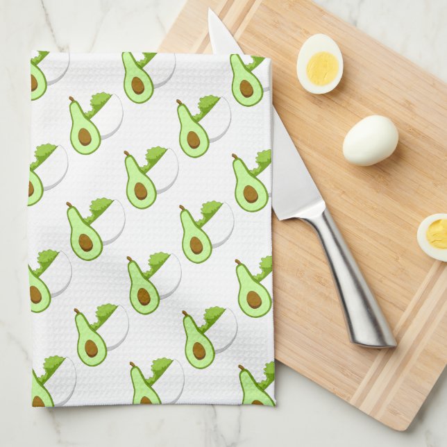 Avocados & Guacamole Tea Towel (Quarter Fold)
