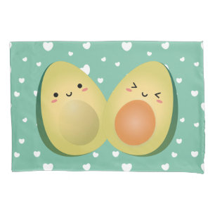 Avocados in Love Funny Couple Let's Avocuddle Pillowcase