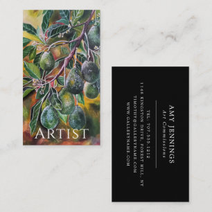 Avocados in the Autumn Sun Painting by Alfred Fox Business Card