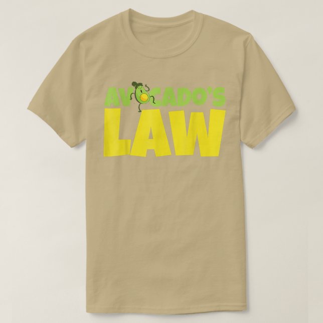 Avocado's Law Avogadro Go Vegan  T-Shirt (Design Front)