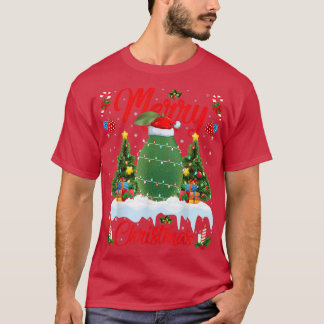 Avocados Lover Xmas Lighting Santa Hat Avocado Chr T-Shirt
