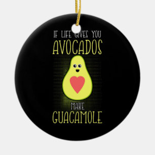 Avocados Make Guacamole Ceramic Tree Decoration